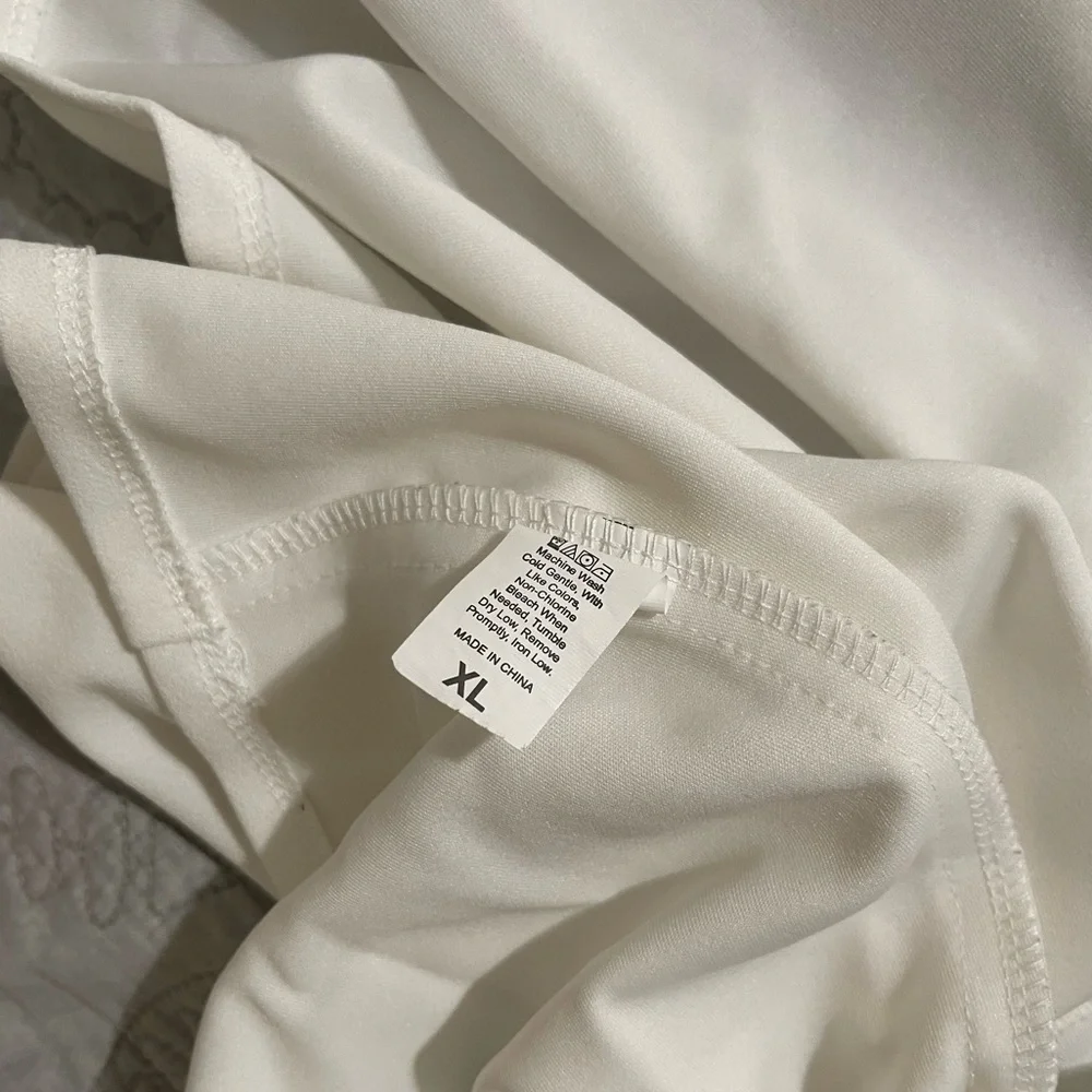 White Pleated Skirt Cheer Preppy Varsity High Waisted Bottoms - Picture 2 of 2